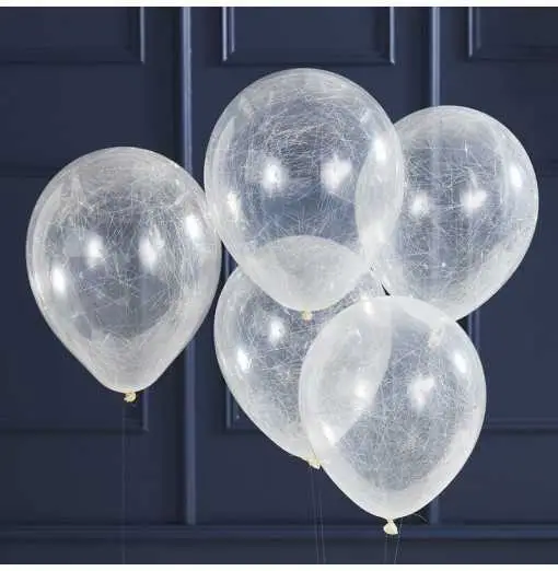 Änglahår – Silver Konfetti ballonger