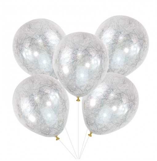 Änglahår – Silver Konfetti ballonger