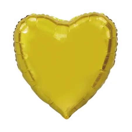 Jättestor hjärtfolieballong i guld 92 cm - 102