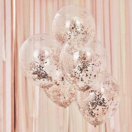 Mix It Up - Rose Gold Foil Confetti Filled - 1028