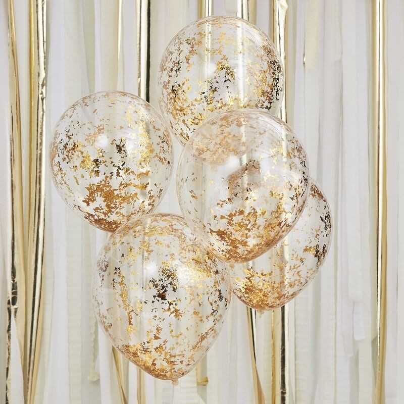Mix It Up - Gold Foil Confetti Filed Balloons