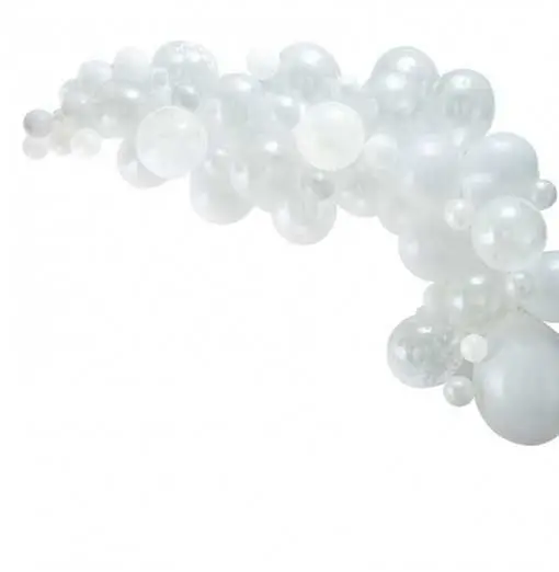 Balloon Arches -Balloon Arch - White Balloon Arches -Balloon Arch - White