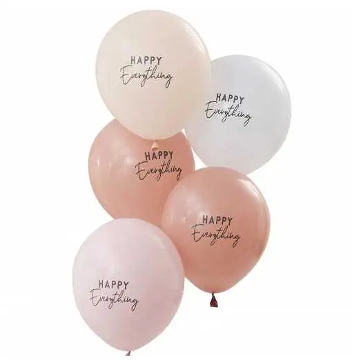 Muted Pastel Happy Everything Party Balloons