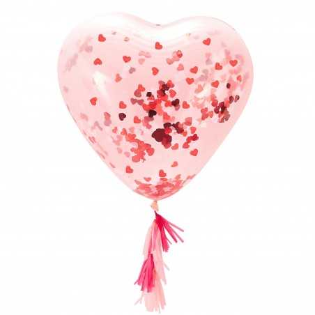 Giant Heart Shaped Confetti Balloons - 1148