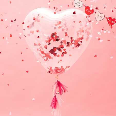 Giant Heart Shaped Confetti Balloons - 1149