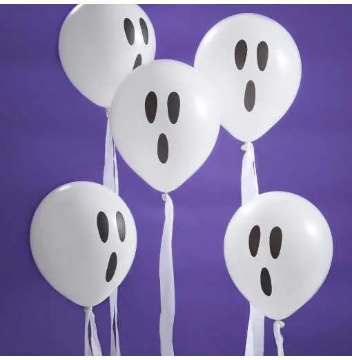 Ghost Halloween Streamer Balloons