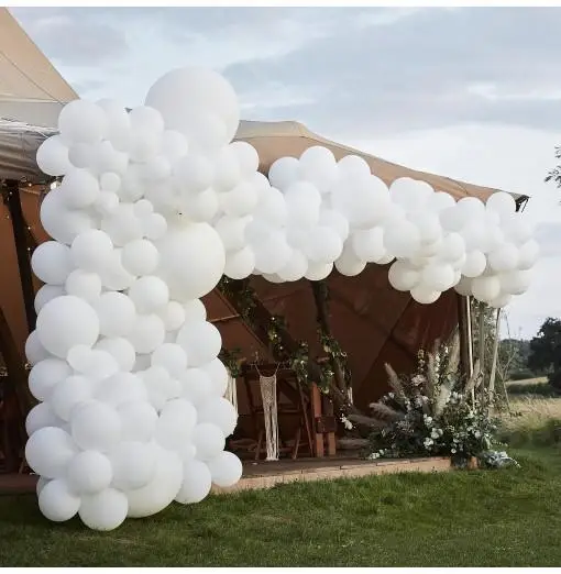 Luxe White Balloon Arch Kit Bröllop