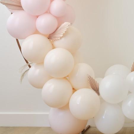 Pampas, White, Peach and Rose Gold Balloon Arch Kit - 1257