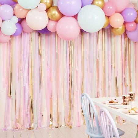 Pastel Streamer And Balloon Party Backdrop - 1262