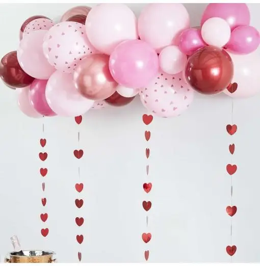 Rose Gold, Pink & Red Balloon Arch Kit Ballongbåge