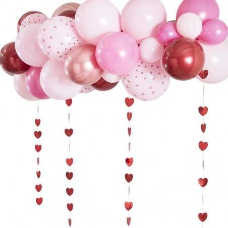 Rose Gold, Pink & Red Balloon Arch Kit - 1266
