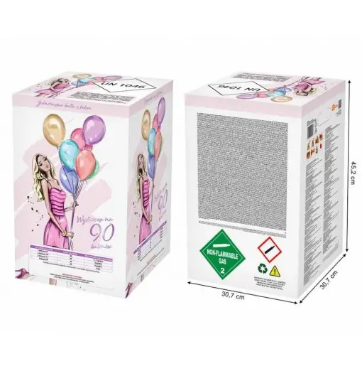 Helium ballongas för 100 ballonger - 819 liter stora Heliumtub