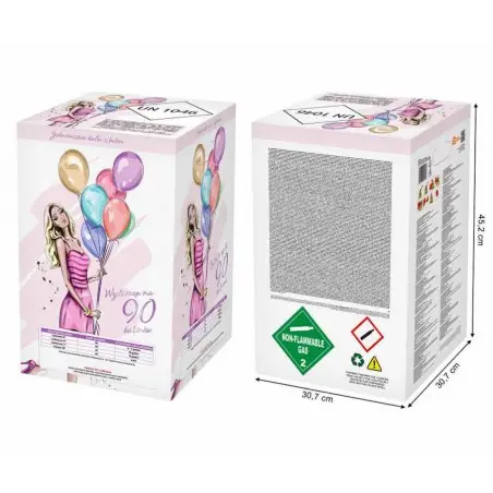 Helium ballongas för 100 ballonger - 819 liter stora - 1614