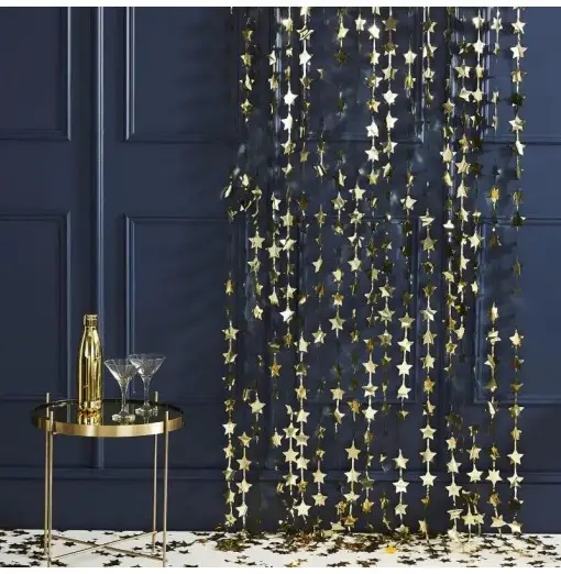 Gold Foil Star Party Backdrop Ballongbåge
