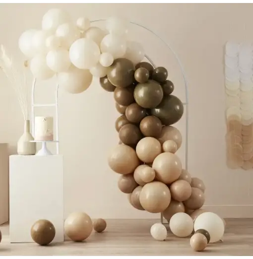 Nude and Brown Balloon Arch Kit Ballongbåge