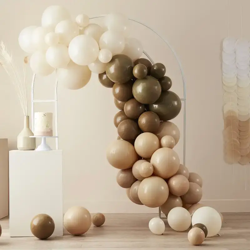 Nude and Brown Balloon Arch Kit Ballongbåge