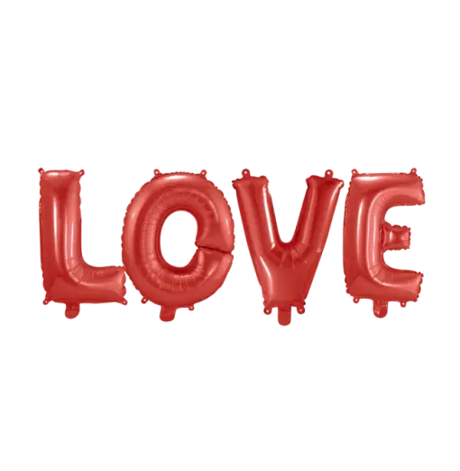 ”Love” – Foliebokstäver Folieballonger