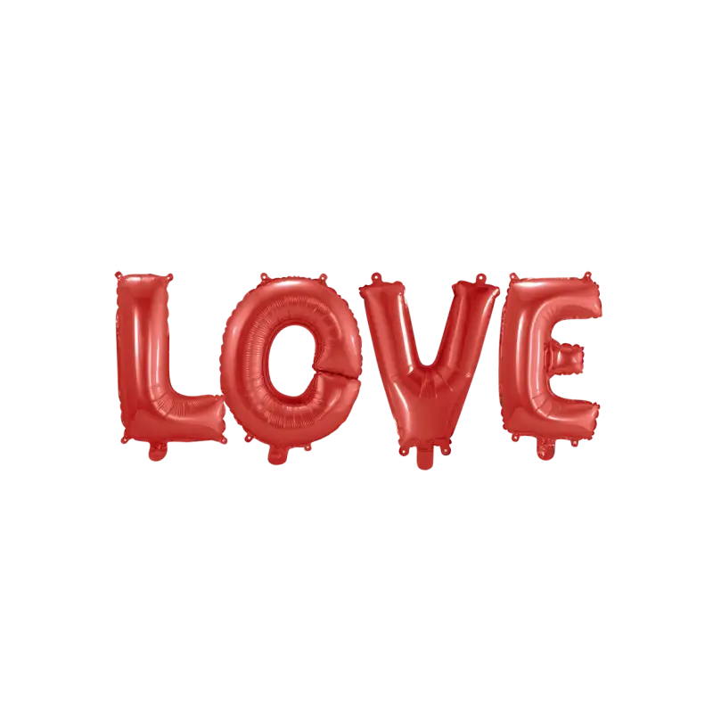 ”Love” – Foliebokstäver Folieballonger
