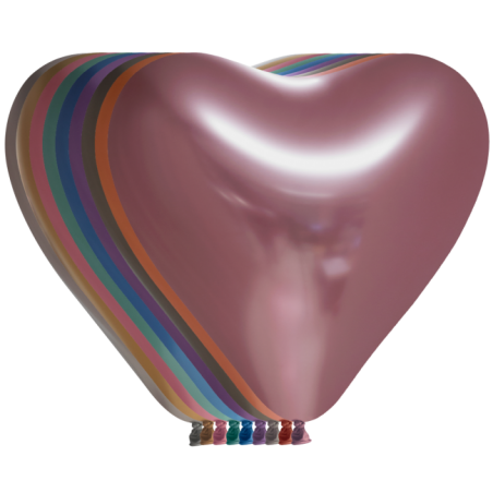 Hjärtballonger i krom – 12”/ 30 cm – 100 st. - 594
