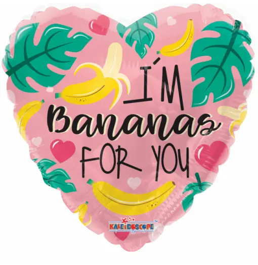 Jag är bananer för dig 18 " Hjärtat Ballonger