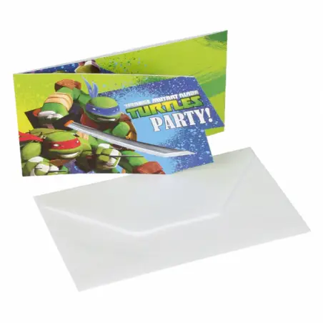 Inbjudningskort med Ninja Turtles - 759