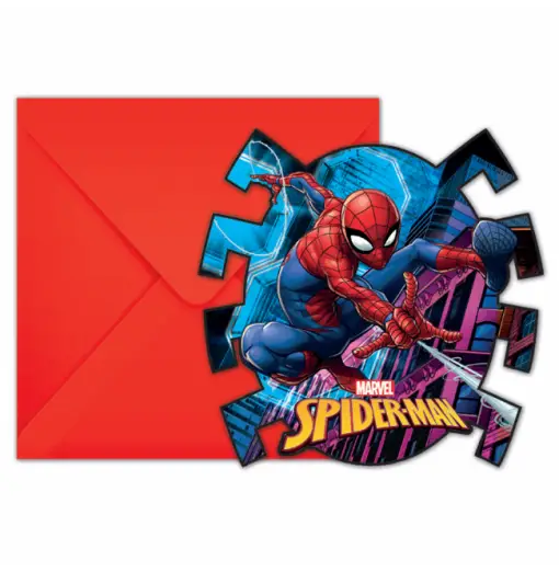 Inbjudningskort med Spiderman Ekstra nedsat